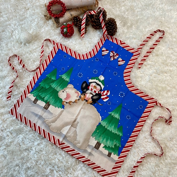 🆕🎄🐧🐻❄️ SWEETEST XMAS APRON NWOT - Picture 4 of 13